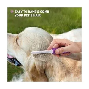 Peine desenredante para mascotas con dientes largos y_2