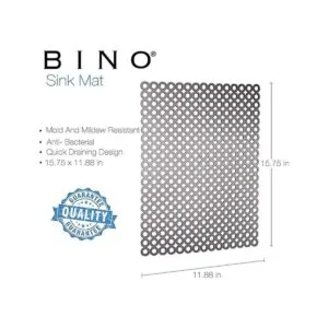 BINO Tapete protector de fregadero de cocina gris_2