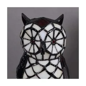 Bieye L10612 Owl on Branch Tiffany Style Lámpara de mesa_4