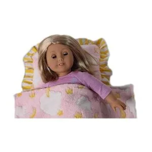 Rosa Nubes muñeca manta almohada_6
