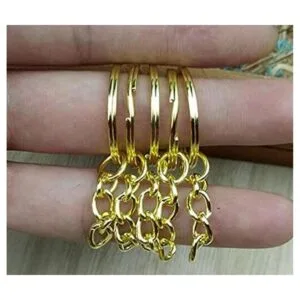 100 pcs Jewelry Making Key Ring con cadenas 25 mm metal_4