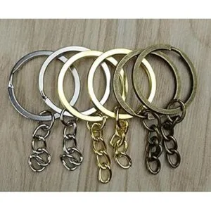 100 pcs Jewelry Making Key Ring con cadenas 25 mm metal_6