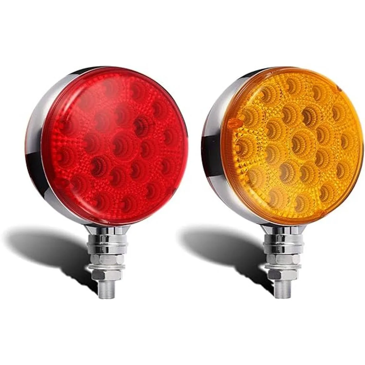 Partsam 2 luces LED redondas de doble cara para pedestal_1