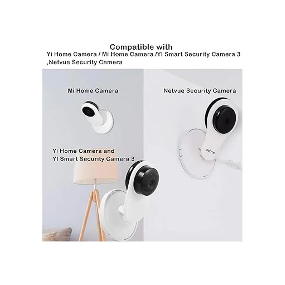 Paquete de 4 Aboom Soporte de pared compatible con Yi_3