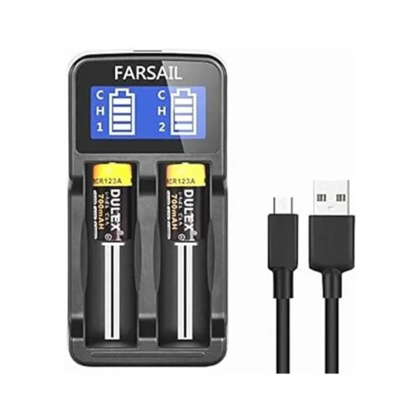 FARSAIL Cargador de batería 18650 pantallas LCD_4