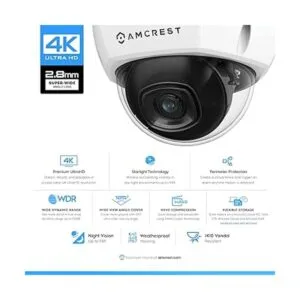 Amcrest UltraHD 4K 8MP Cámara IP POE de seguridad para_2