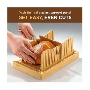 Guía de corte de pan de bambú con cuchillo 3 rebanadas de_2