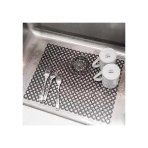 BINO Tapete protector de fregadero de cocina gris_3