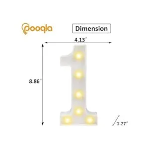 Ogrmar Letras y números decorativos con luces LED de_3