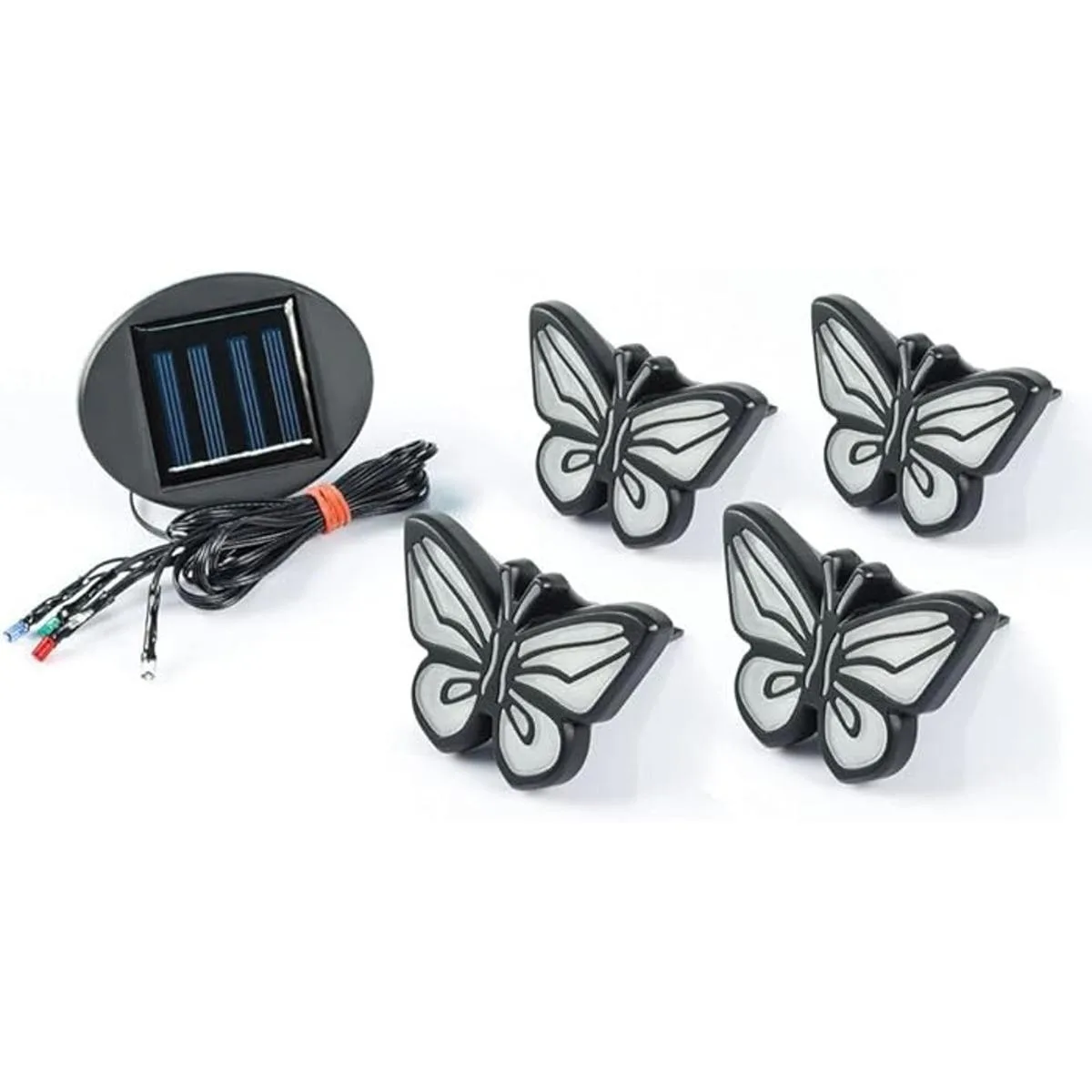 Ideaworks Juego de 4 luces LED de mariposa funciona con_2