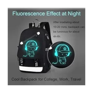 FLYMEI Mochila luminosa de anime para niños mochila para_3