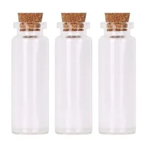 MaxMau Botellas pequeñas con corcho 0.5 fl oz paquete de_4