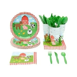 Barnyard suministros para fiesta de cumpleaños platos de_1