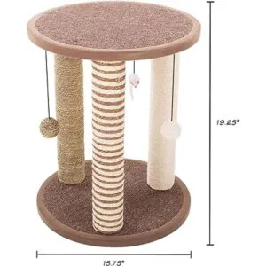Cat Scratching Post Carpeted Base Play Area and Perch_2