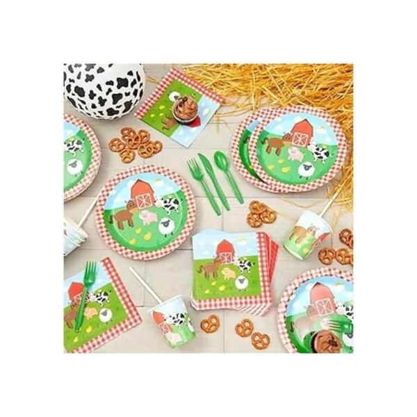 Barnyard suministros para fiesta de cumpleaños platos de_2