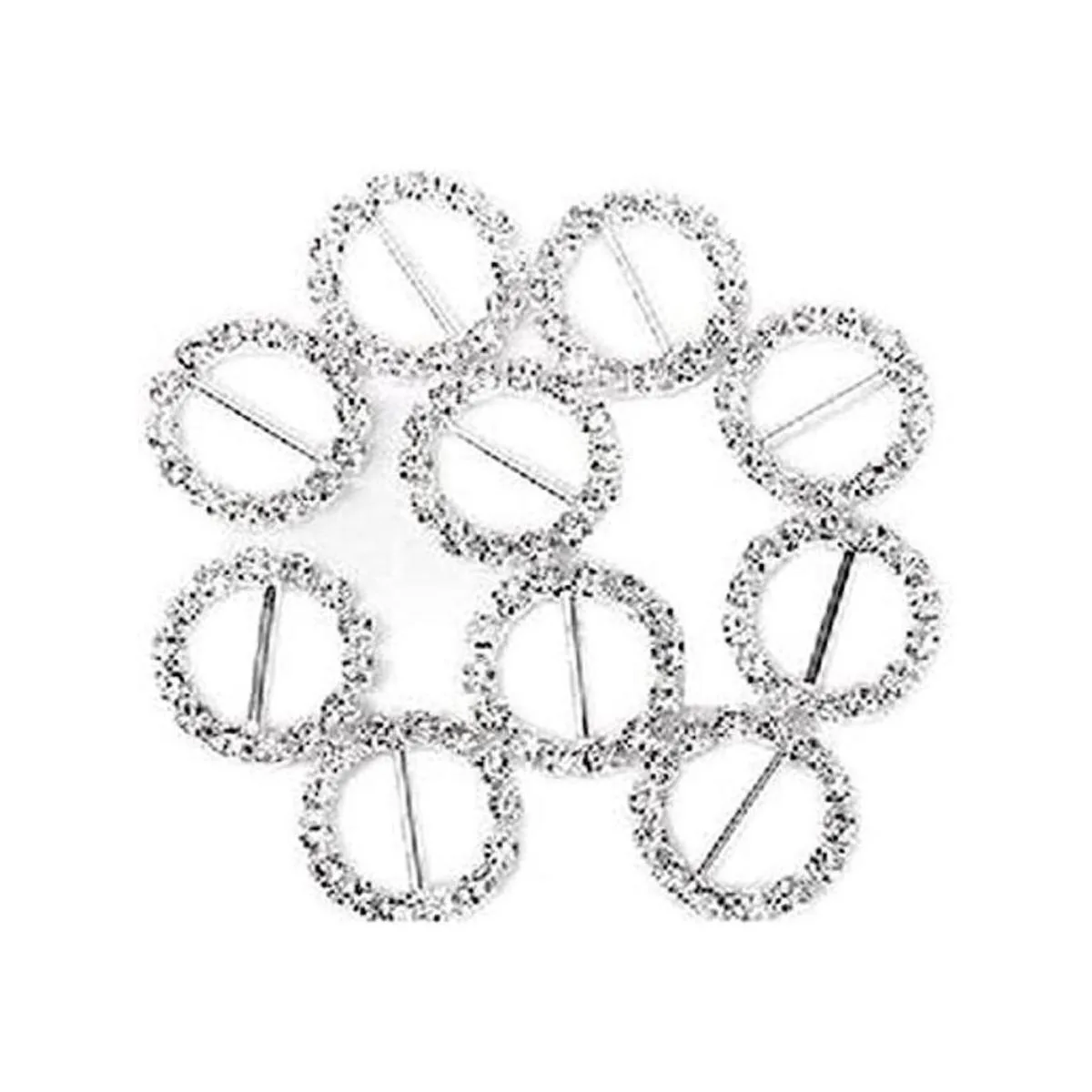 20 piezas Rhinestone hebilla Slider DIY boda Craft_1
