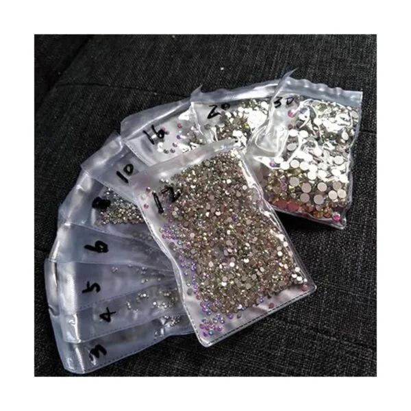 Esmalte de uñas con cristales AB redondos para manualidades._2