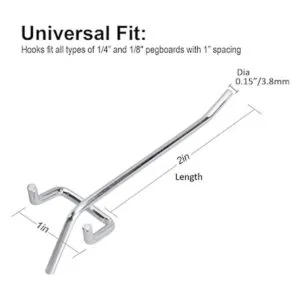 Paquete de 200 ganchos para estanterías de tablero de_2