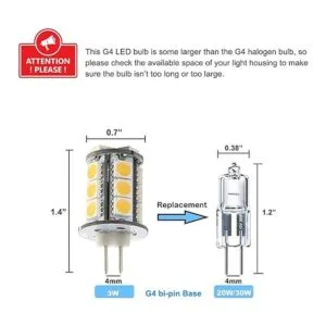 Makergroup T3 G4 Bombilla LED de dos pines de 12 VACDC_4