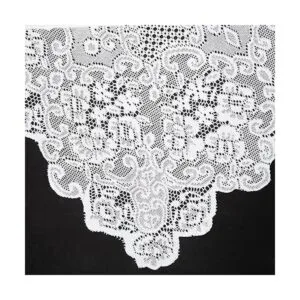 Mantel de encaje blanco para mesas rectangulares estilo_7