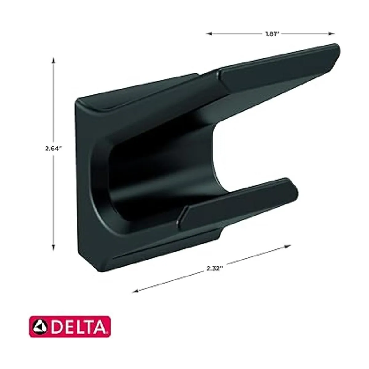 DELTA Gancho doble pivotal negro mate accesorios de_2