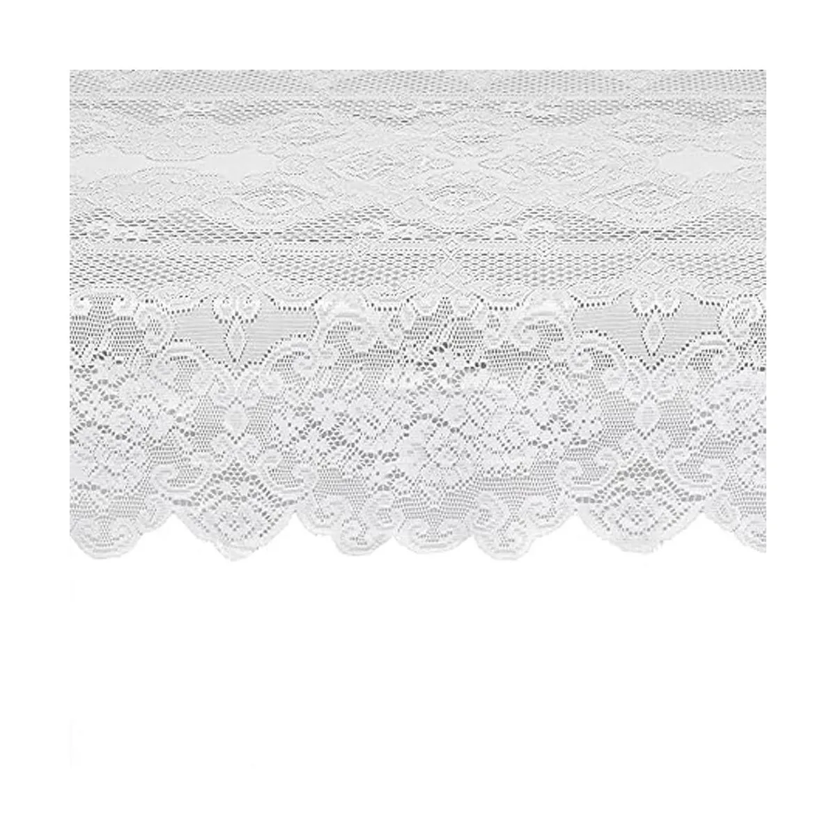 Mantel de encaje blanco para mesas rectangulares estilo_5