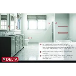 DELTA Gancho doble pivotal negro mate accesorios de_4