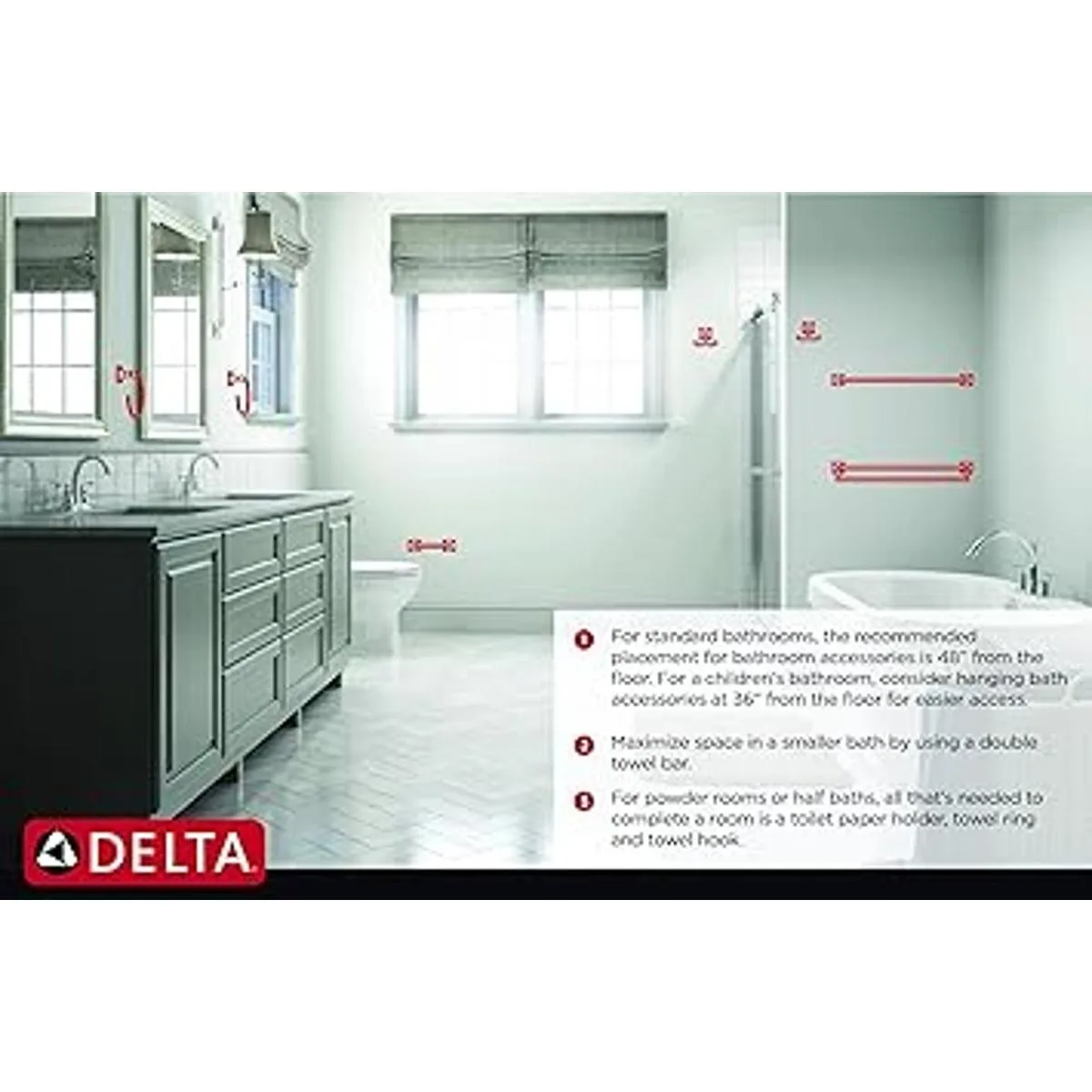 DELTA Gancho doble pivotal negro mate accesorios de_4