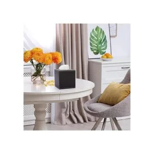 Sumnacon Funda cuadrada de cuero para caja de pañuelos_2