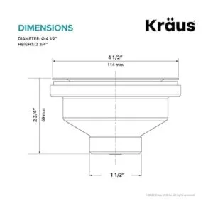 Kraus PST1GR Drenaje de colador para fregadero de cocina_2