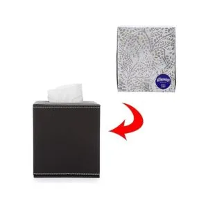 Sumnacon Funda cuadrada de cuero para caja de pañuelos_6