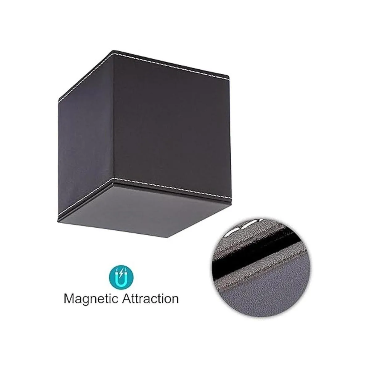 Sumnacon Funda cuadrada de cuero para caja de pañuelos_7