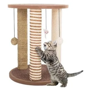Cat Scratching Post Carpeted Base Play Area and Perch_1