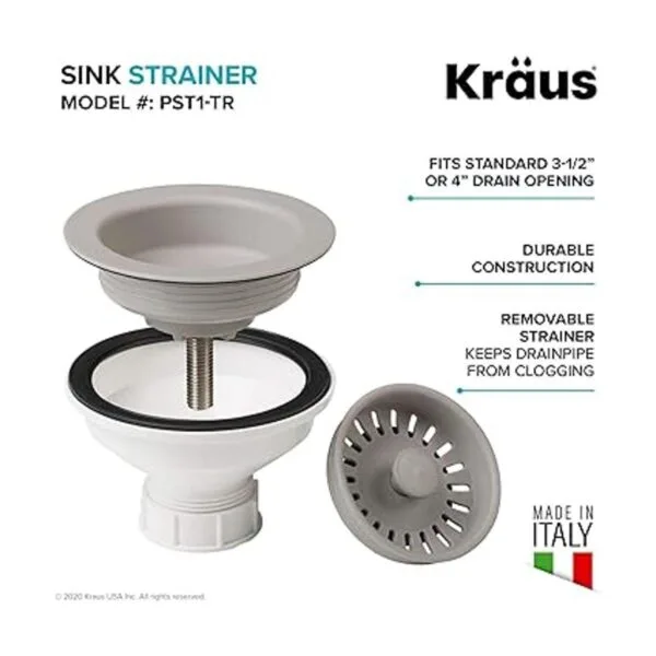 Kraus PST1GR Drenaje de colador para fregadero de cocina_4