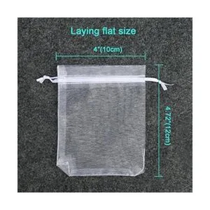 Hopttreely 100 bolsas de organza transparente de alta_3