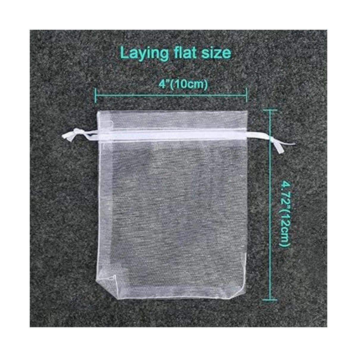 Hopttreely 100 bolsas de organza transparente de alta_3