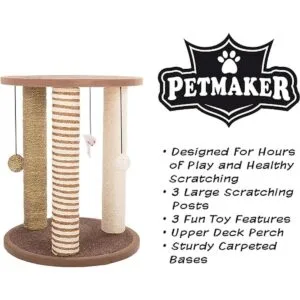 Cat Scratching Post Carpeted Base Play Area and Perch_3