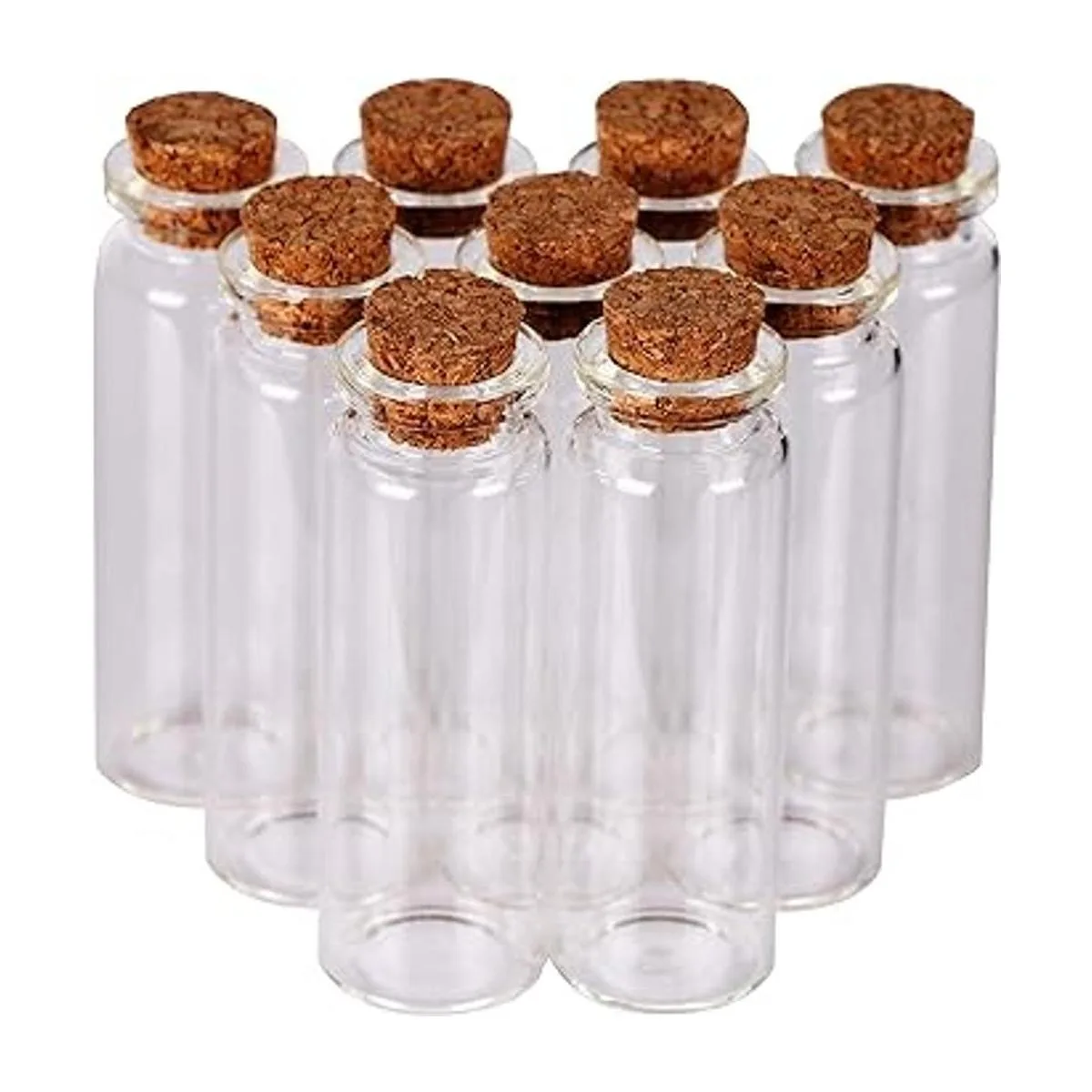 MaxMau Botellas pequeñas con corcho 0.5 fl oz paquete de_5