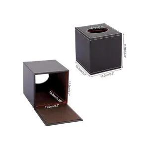 Sumnacon Funda cuadrada de cuero para caja de pañuelos_3
