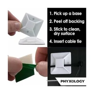 Paquete de 100 soportes para bridas de cables súper_2