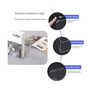 MerryNine Sujetalibros de plástico acrílico para_4