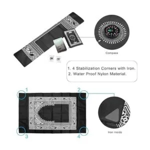 Islámica hitopin Prayer Mat de viaje con brújula Tamaño de_4