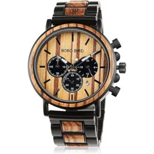 BOBO BIRD Relojes de madera para hombre con estilo de_1
