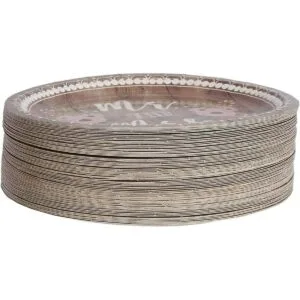 Platos desechables 80 platos de papel suministros de_3