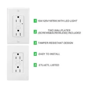 LEOD Toma GFCI de 15 A 125 V TRresistente a_3