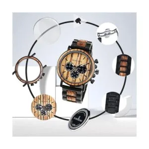 BOBO BIRD Relojes de madera para hombre con estilo de_3