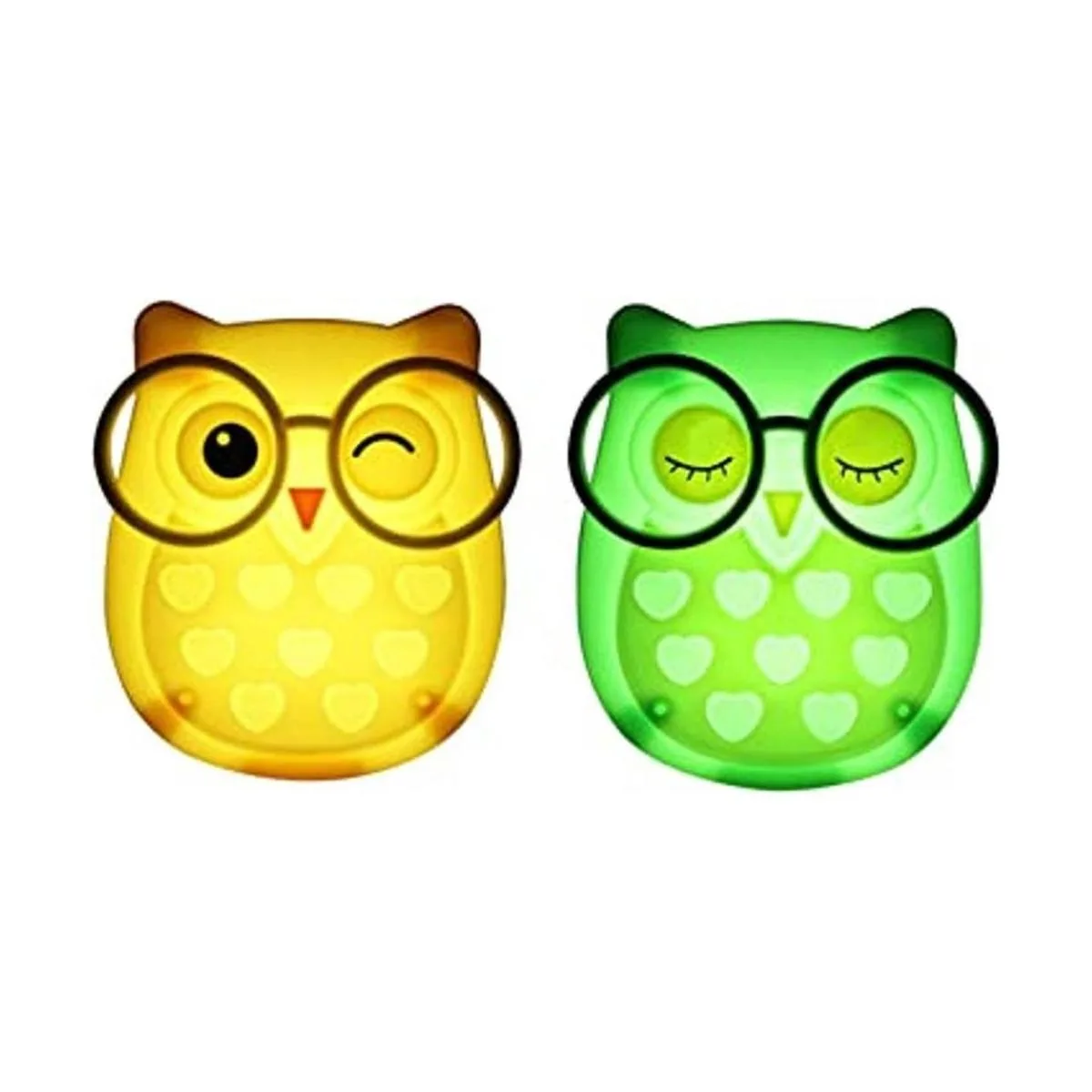2 luces LED con forma de búho para niños Lámpara de_1