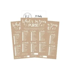 Juego de 25 kraft rústico que está en tu bolso para baby_4