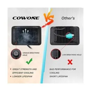 COWONE Faros delanteros LED rectangulares de repuesto para_4