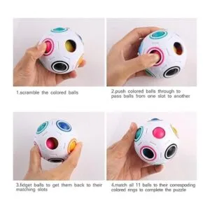 Coogam Juego de 2 bolas de rompecabezas de arcoíris con_3